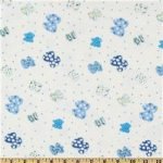 Blue Bow Ties Flannelette