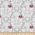 Folk Art Holiday Damask Mist
