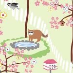 In The Beginning Frolic Scene Green Pink