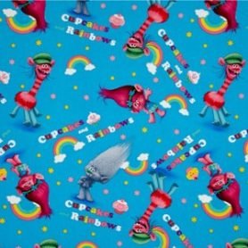 Trolls Cupcakes Rainbows Blue **END OF BOLT**