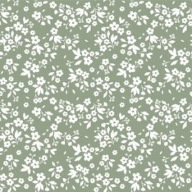 Field Of Flowers In Sage Digital Print