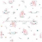 Unicorn Garden On White Digital Print