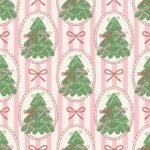 Christmas Trees On Candy Stripes