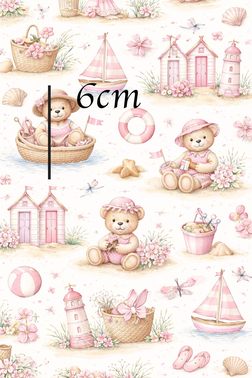 HamptonsTeddyByTheBeachPinkSize