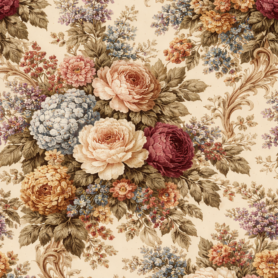 Pre-Order Vintage Floral Fabric With Blooms