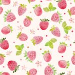 Pre - Order Watercolour Strawberries On Palest Blush