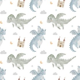 Pre-Order Watercolour Dragons White