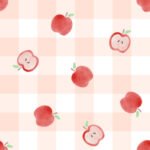 Pre-Order Watercolour Apples Pink Gingham - Original Tile