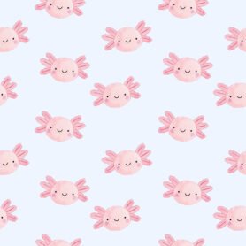Pre-Order Watercolour Axolotl - Blue