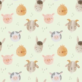 Pre-Order Watercolour Farm Animals - Green