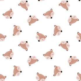 Pre-Order Watercolour Fox Heads White