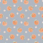 Pre-Order Watercolour Oranges Blue With Flowers