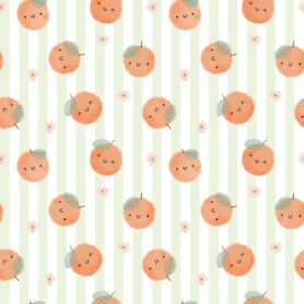 Pre-Order Watercolour Oranges Green Stripes