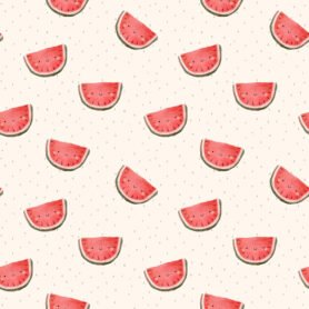 Pre-Order Cute Watercolour Watermelons Beige