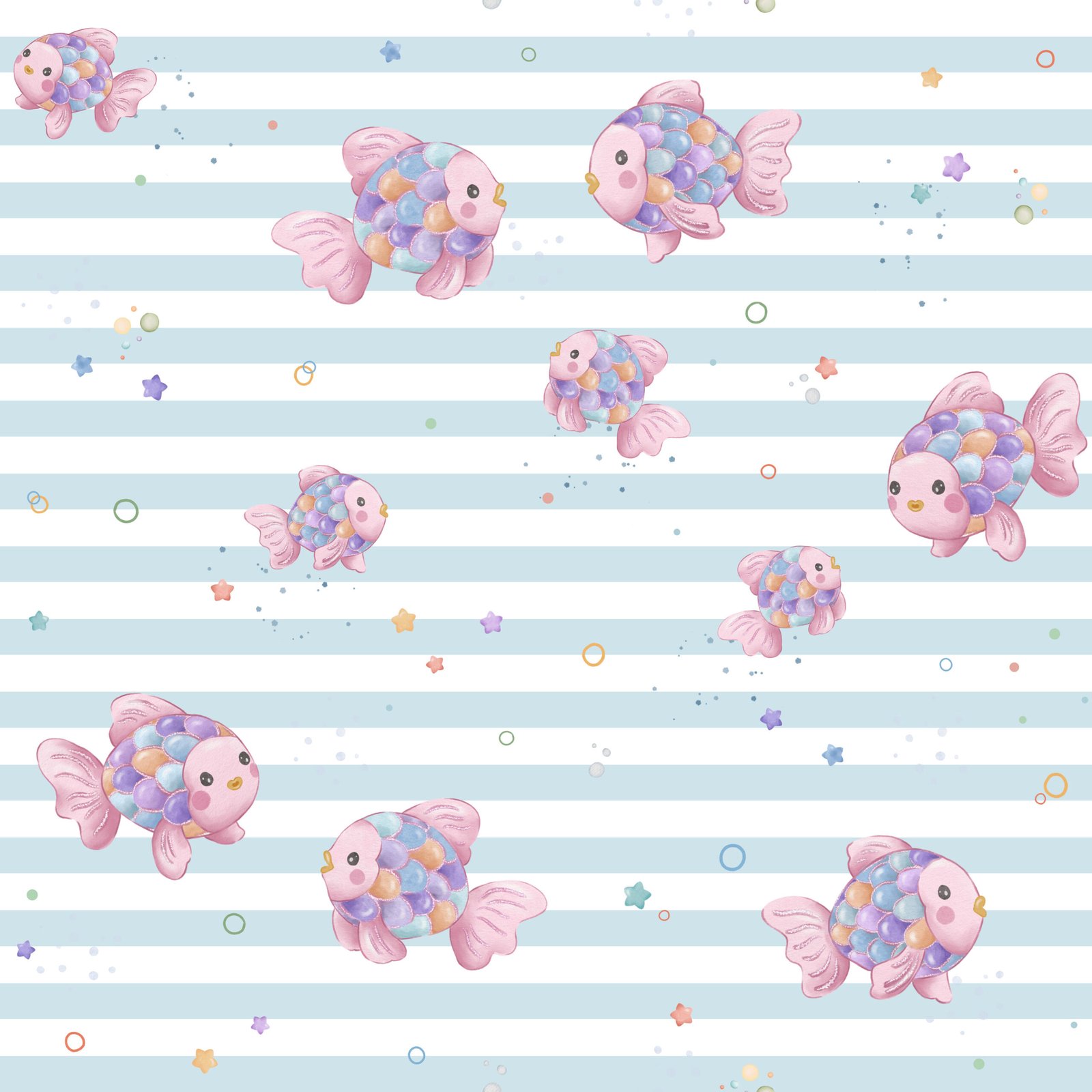 357-GirlSparklingFish-SkyStripes-30x30cm.jpg