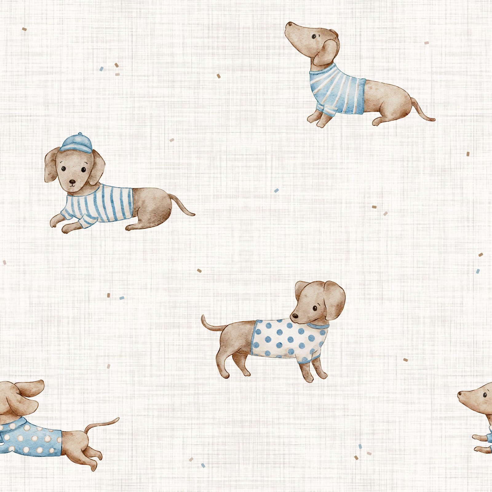 387-DachshundBluePullover-Linen-30x30cm.jpg