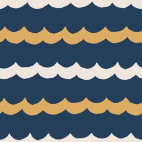 Pre-Order Shoreline Wave Navy, Yellow and White