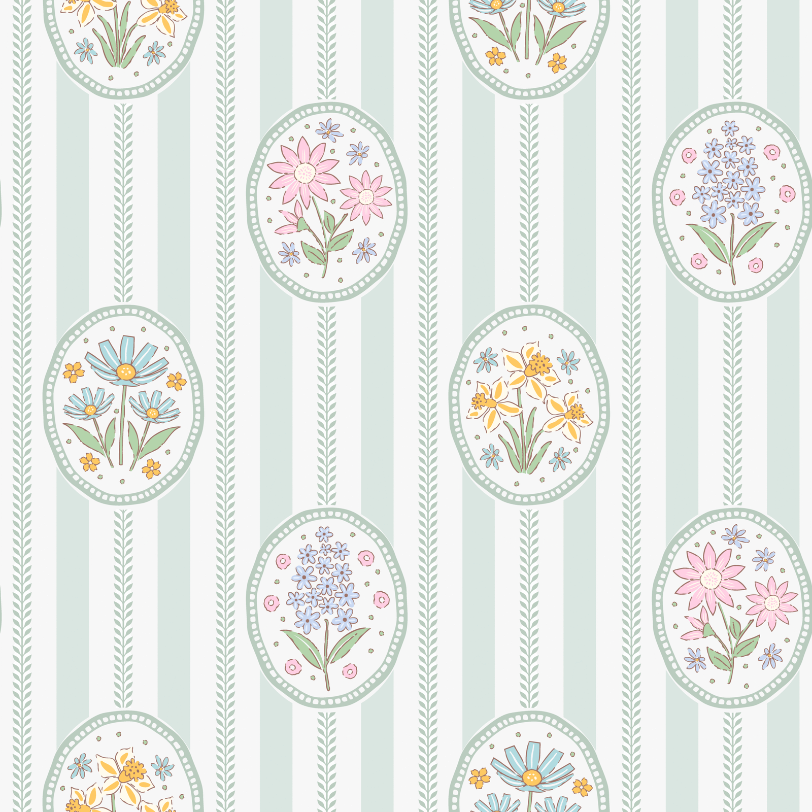 Cottage-Botanical-Medallions-of-Flowers-And-Vertical-Stripes-in-Soft-Green.png