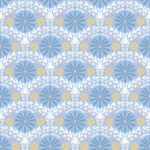 Pre-Order Country Floral Scallop White And Blue