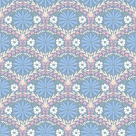 Pre-Order Country Floral Scallop Pink And Blue
