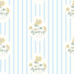 Pre-Order Country Retro Floral Baby Blue Stripe
