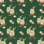 Pre-order Strawberry Matcha On Dark Green