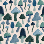 Pre-Order Retro Mushrooms in Blue and Teal