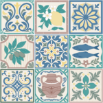 Pre-Order Mediterranean tiles muted colors