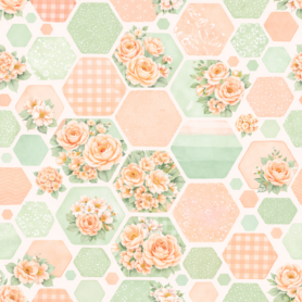 Pre-Order Shabby Honeycomb Mint And Peach