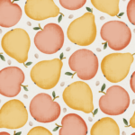 Pre-Order Orchard Fruit Peach Apples And Yellow Pears Harvest