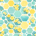 Pre-Order Shabby Honeycomb Bright Teal And Yellow