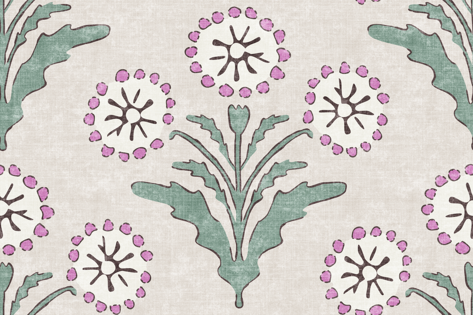 Textured-Rustic-Botanical-Dandelions-Block-Print-in-Pink-and-Green.png