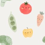 Pre-Order Watercolour Vegetables Off White