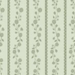 Pre-Order Vintage Garden Floral Vines Lace Stripe Grand Millennial Mint Jade Sage