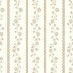 Pre-Order Vintage Garden Floral Vines Lace Stripe Grand Millennial Ivory Beige Ecru