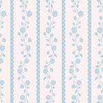 Pre-Order Vintage Garden Floral Vine Lace Stripe Grand Millennial Ivory Cool Icy Blue
