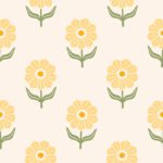 Pre-Order Yellow Dainty Block Print Floral