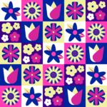 Pre-Order Retro Checkerboard Floral