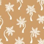 Pre-Order Whimsical Scattered Boho Palm Trees Silhouettes in Brown