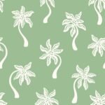 Pre-Order Whimsical Scattered Boho Palm Trees Silhouettes in Emerald Green