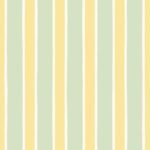 Pre-Order Hand Drawn Cabana Stripes Coastal Minimalist in Pale Yellow Mint Green