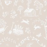 Pre-Order Storybook Bunny Cottage Toile Light Brown