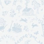 Pre-Order Storybook Bunny Cottage Toile White And Blue