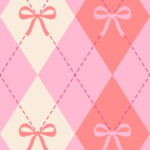 Pre-Order Coquette Argyle Diamonds with Ribbons Bows in Shades of Pink