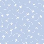 Pre-Order Coastal Calming Ditsy Leaves Minimal Plants Nursery Light Blue