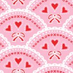 Pre-Order Valentine Pink Scallop Preppy Cowgirl Theme Hearts Bows Love