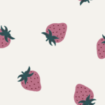 Pre-Order Minimalist Tossed Sweet Strawberries Summer Fruit Pink Lilac Green
