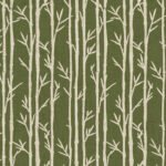 Pre-Order Botanical Vertical Woodland Trees Slender Trunks Subtle Texture Ivory Olive