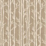 Pre-Order Botanical Vertical Woodland Trees Slender Trunks Subtle Texture Ivory Beige