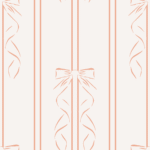 Pre-Order Bow Stripe Cream and Muted Coral